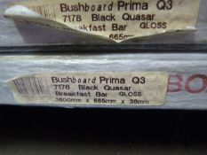 *Prema Bushboard 7178 Black Quasar Breakfast Bar 3600mm by 665mm by 38mm