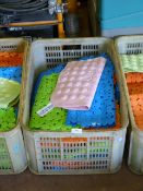 *Basket Containing Thirty Non-Slip Multicoloured Bath Mats