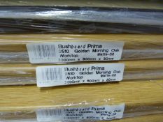 *Prema Bushboard 2510 Golden Morning Oak Worktop 3000mm by 600mm by 30mm