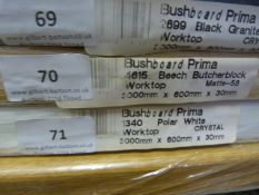 *Prema Bushboard Beech Butcher Block Worktop 3000mm by 600mm by 30mm