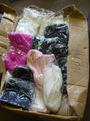 *Box Containing 100 Knitted Neck Snoods Various Colours