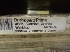 *Prema Bushboard 4536 Cornish Granite Worktop 3000mm by 600mm by 30mm