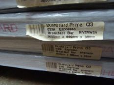 *Prema Bushboard 6219 Espresso Breakfast Bar 3600mm by 665mm by 38mm