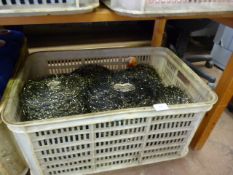 *Box Containing Six Cones of Black and Gold Knitting Wool