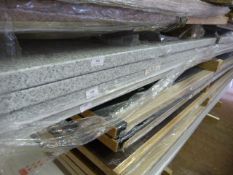 *One Perfect and One Damaged Lengths of Prema Bushboard 4121 Millstar Grey Breakfast Bar 4100mm by