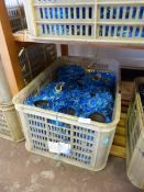 *Box Containing Seven Cones of Blue Knitting Wool