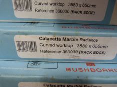 *Prema Bushboard Calacatta Marble Curved Worktop 3580mm by 650mm Ref:360030