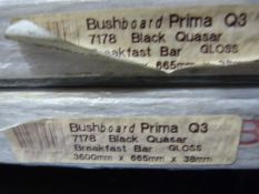 *Prema Bushboard 7178 Black Quasar Breakfast Bar 3600mm by 665mm by 38mm