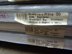 *Prema Bushboard 6219 Espresso Breakfast Bar 3600mm by 665mm by 38mm