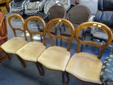 Four Modern Balloon Back Chairs