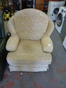 Cream Upholstered Easy Chair