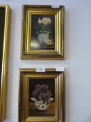 Two Modern Floral Gilt Framed Pictures