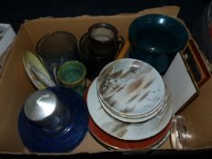 Box of Decorative China, Glassware, Etc