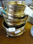 Several Brass Plant Stands