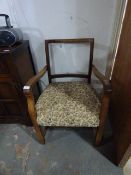 Ash Framed Chair with Upholstered Seat