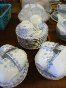 Edwardian Blue and White Tea Set