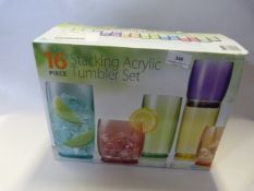 *ACRYLIC DRINKWARE 16PC