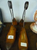 Pair of Metal and Wood Shoe Trees