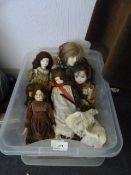 Box of Reproduction Dolls