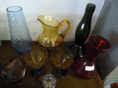 Small Collection of Coloured Glassware