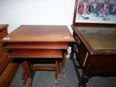 Mahogany Nest of Three Tables