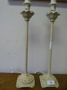 Pair of Shabby Chic Table Lamp Bases