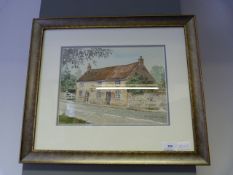 Patrick Bunton Watercolor of a Cottage