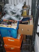 Trolley Containing Assorted Paperback and Hardback Books