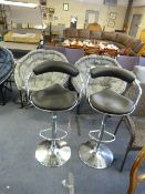 *BLK GASLIFT BARSTOOL 2PK