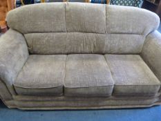 Taupe Coloured Three Seat Settee