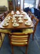 Reproduction Mahogany Dining Table with Eight Chairs