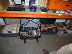 Three Suitcases and Four Boxes of Assorted Paperback and Hardback Books