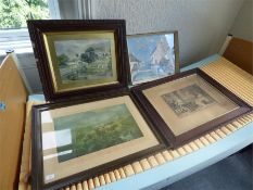 Four Assorted Watercolour and Edwardian Prints