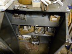 Metal Storage Cabinet with Contents