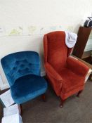 Eight Assorted Chairs Including; Parker Knoll Style Wingback Bedroom Chairs, Oak Dining Chairs