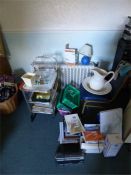 Assorted Bric-a-Brac Including; Metamech Trolley, Bedside Cabinets, Cooling Fan, Music Systems, Etc