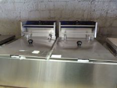 *Stainless Steel Countertop Two Basket, Two Compartment Electric Fryer Model:EF82L