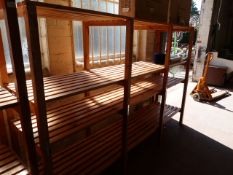 Three Bays of Softwood Shelving