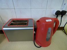 Two Slice Toaster and a Kettle