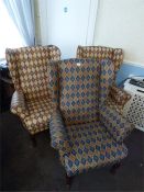 Three Wing Back Parker Knoll Style Chairs