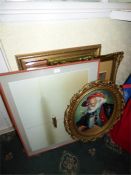 Collection of Gilt Framed Mirrors, Oil Painting, Etc