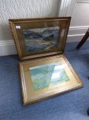 Pair of Gilt Framed Watercolours