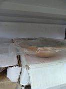 Twelve Copper and Brass Oval Balti Dishes