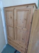 Contents of Room 23 Which Includes; Pine Double Door Wardrobe over Drawers, Open Bookcases, Electric