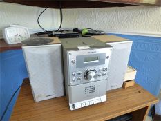 Sharp Music System and Assorted Board Games, Etc