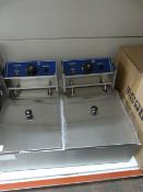 *F23 Stainless Steel Two Basket Two Compartment Fryer Model:EF82L
