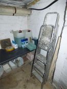 Assorted Steps and Janitorial Equipment