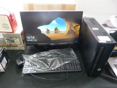 *HP Slim Desktop Computer with Acer Monitor and Keyboard