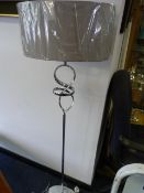 *Chrome Standard Lamp with Shade