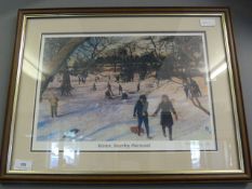 Framed Signed Print of Beverley Westwood by Marie Varley 1994